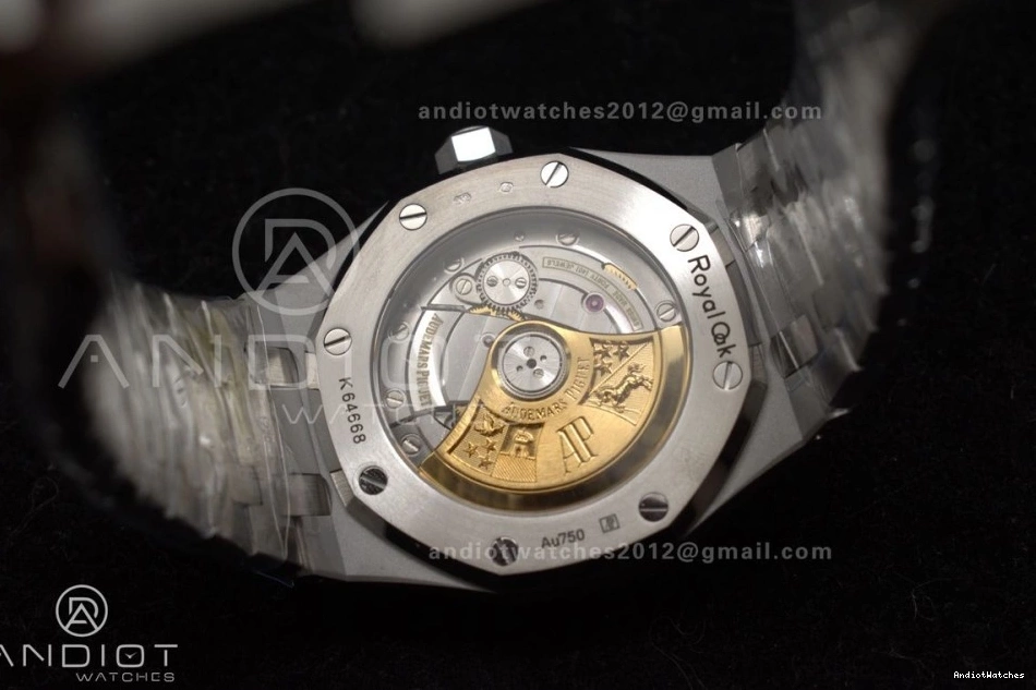 Edition 1:1 Clone Grey SS SS Frosted Royal 1031 37mm Oak 15454 Bracelet Dial Best APSF on Lightweight Textured Super SA3120 0719